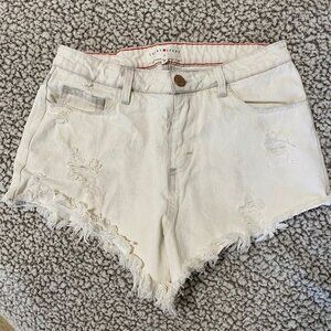 Toast Jeans White Denim Shorts Size Medium